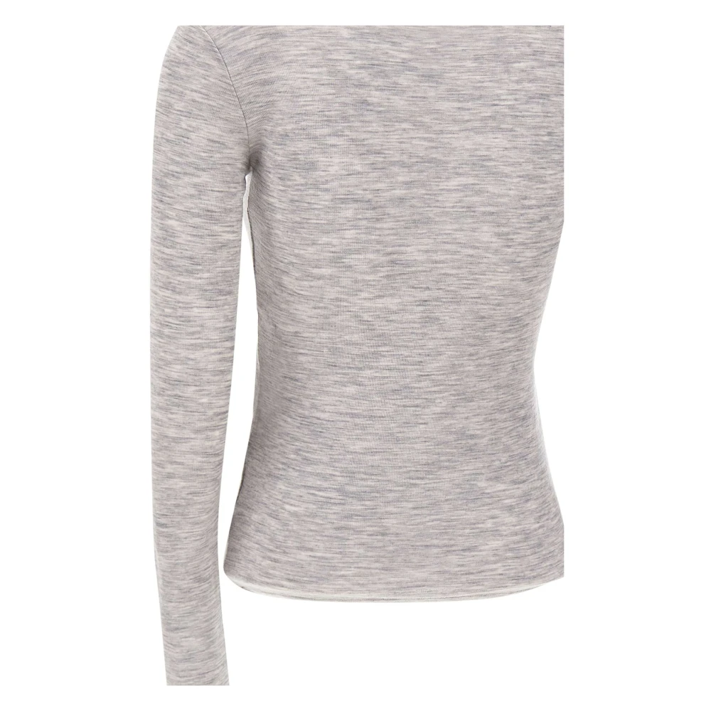 Sun68 Dames Merinowollen Trui Lichtgrijs Gray Dames