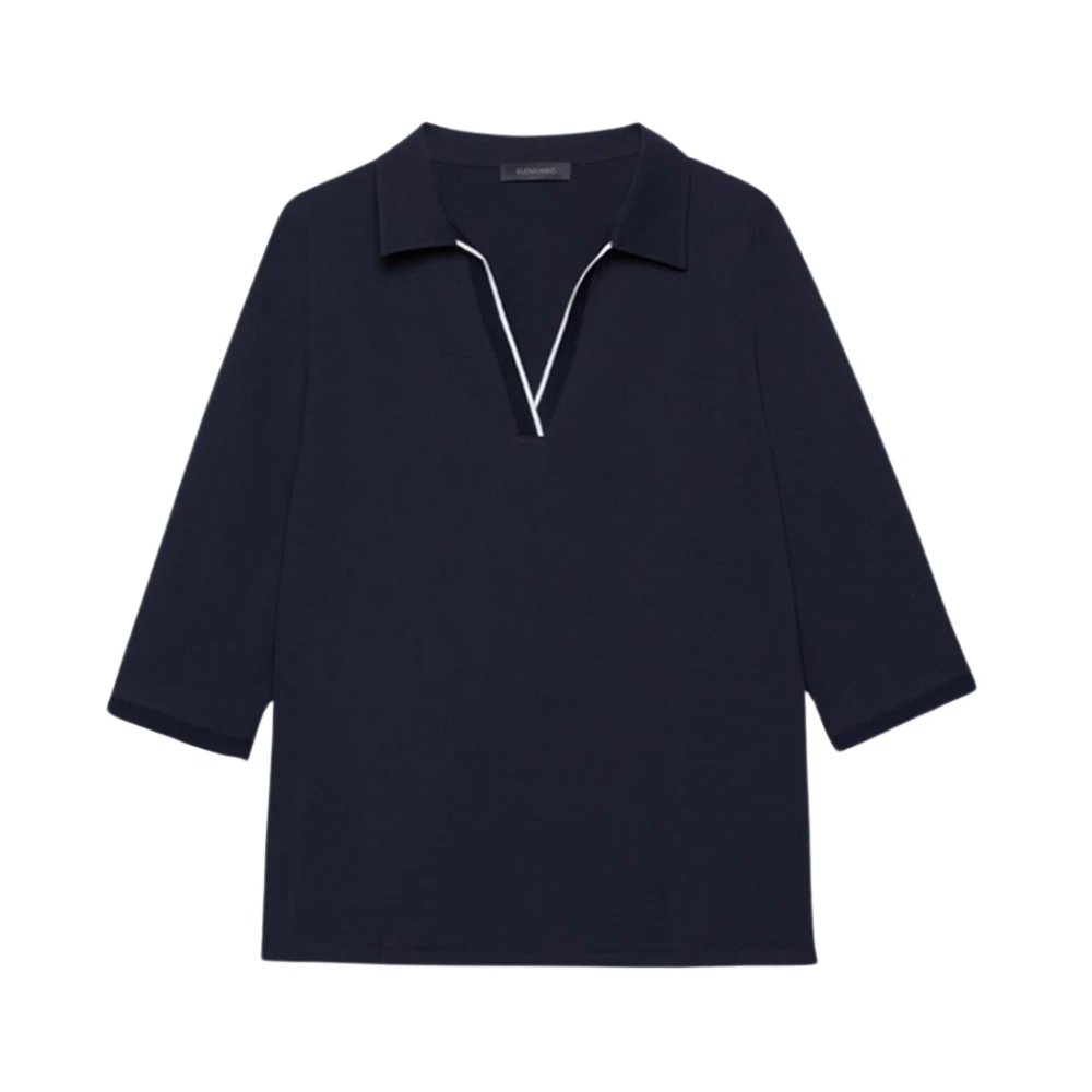 Elena Mirò Stijlvolle Polo Blue Dames