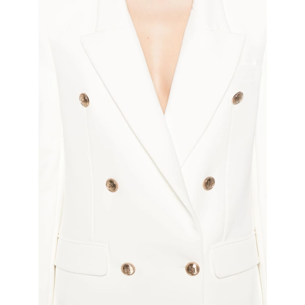 Elisabetta Franchi Witte Jas Dames Buitenkleding White Dames