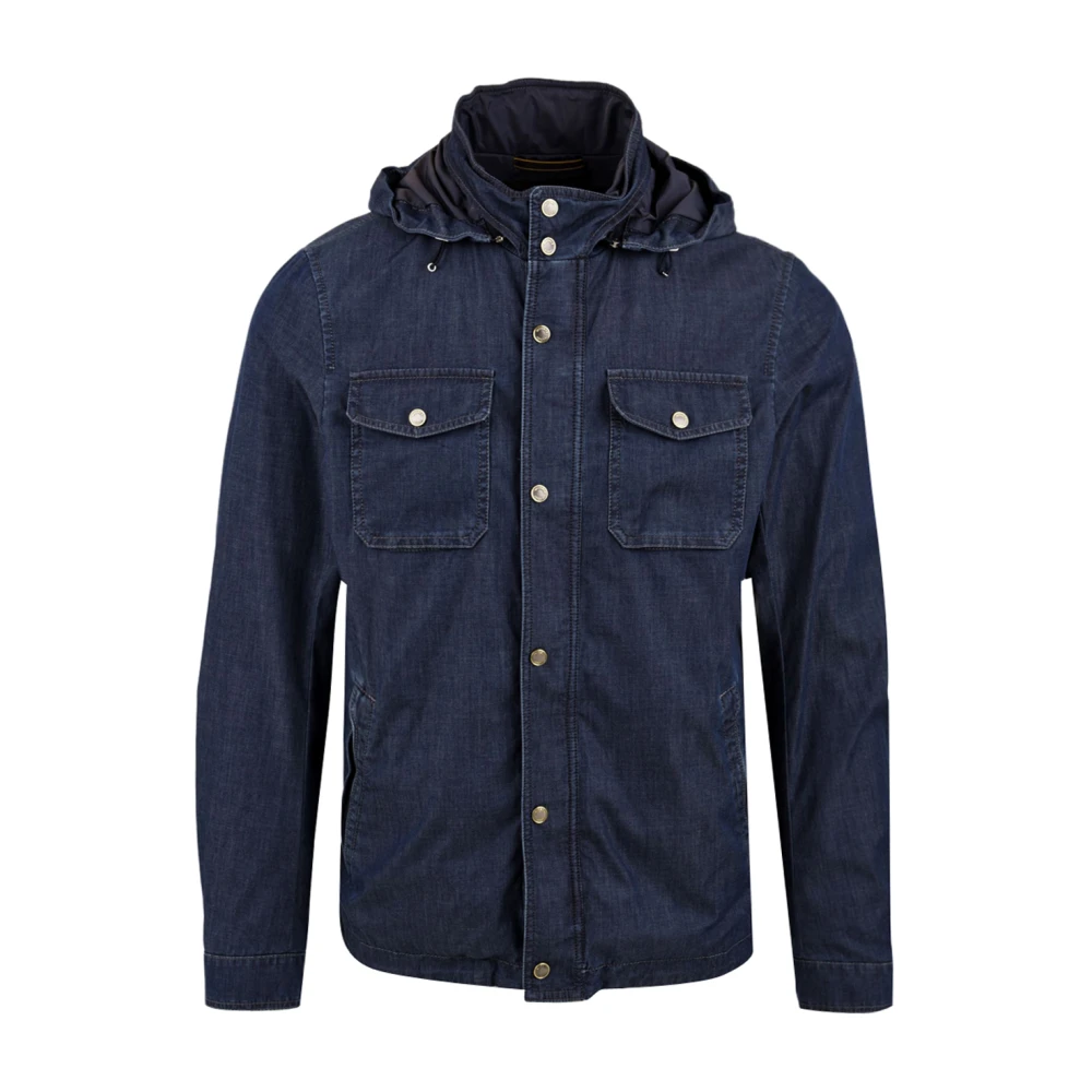 Moorer Hombre Azul Chaquetas, Talla: L