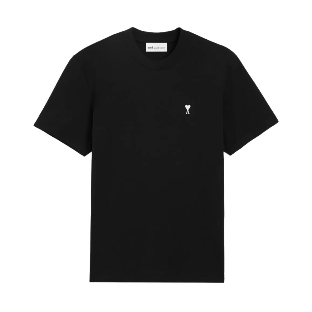 Ami Paris Men's Black T-Shirts, S, Contrasted Adc T-Shirt