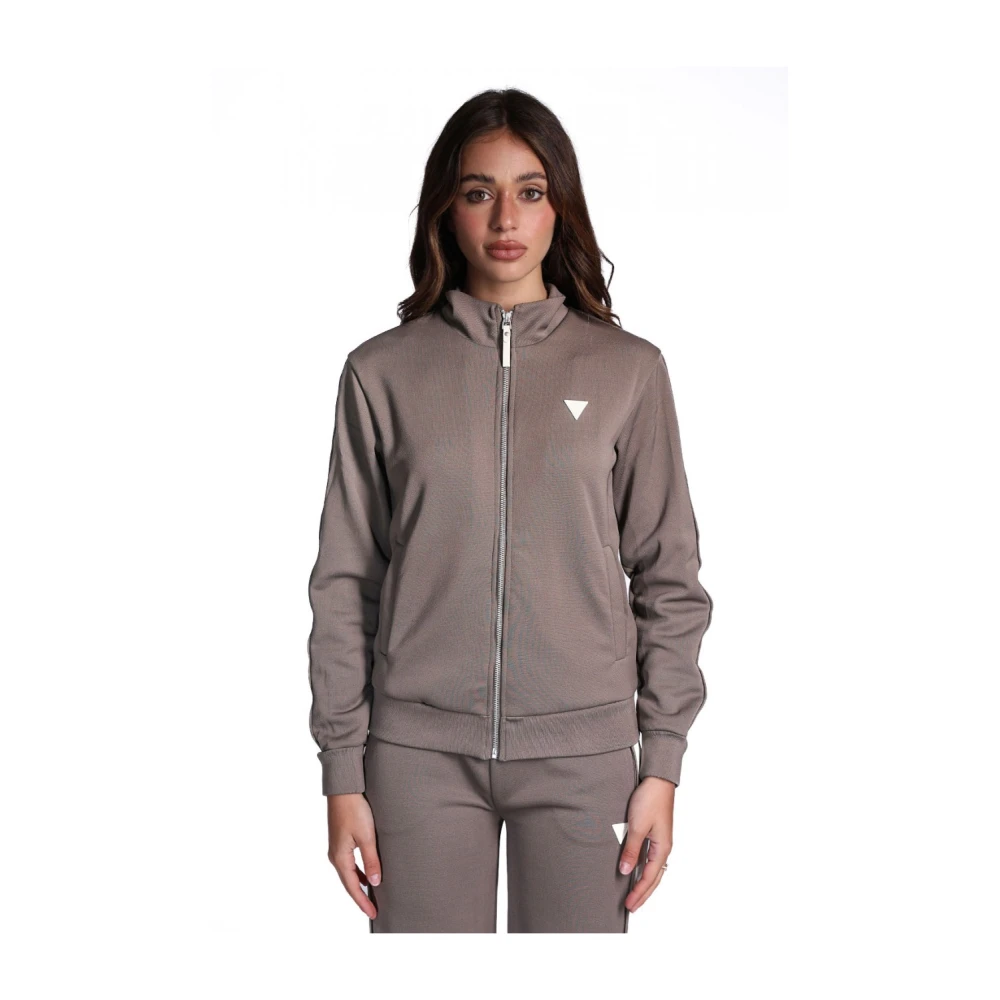 Guess Women's Gray Marlene Zip Sweatshirt - Zip-Throughs - Xl - Sweatshirts & Hoodies
