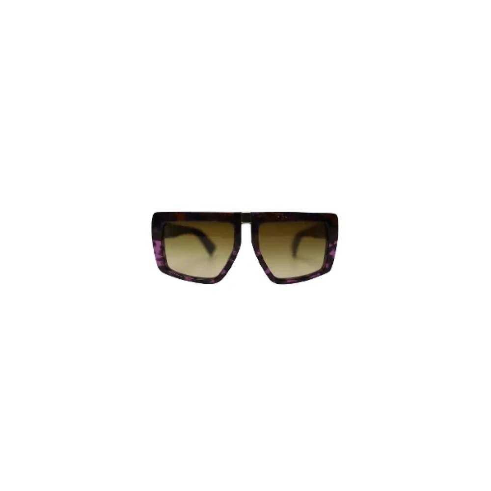 Miu Pre-owned Fabric sunglasses Brown Dames