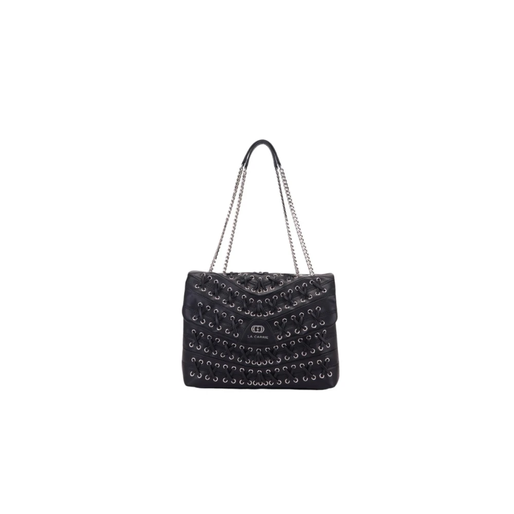 La Carrie Stijlvolle Leren Tas Black Dames
