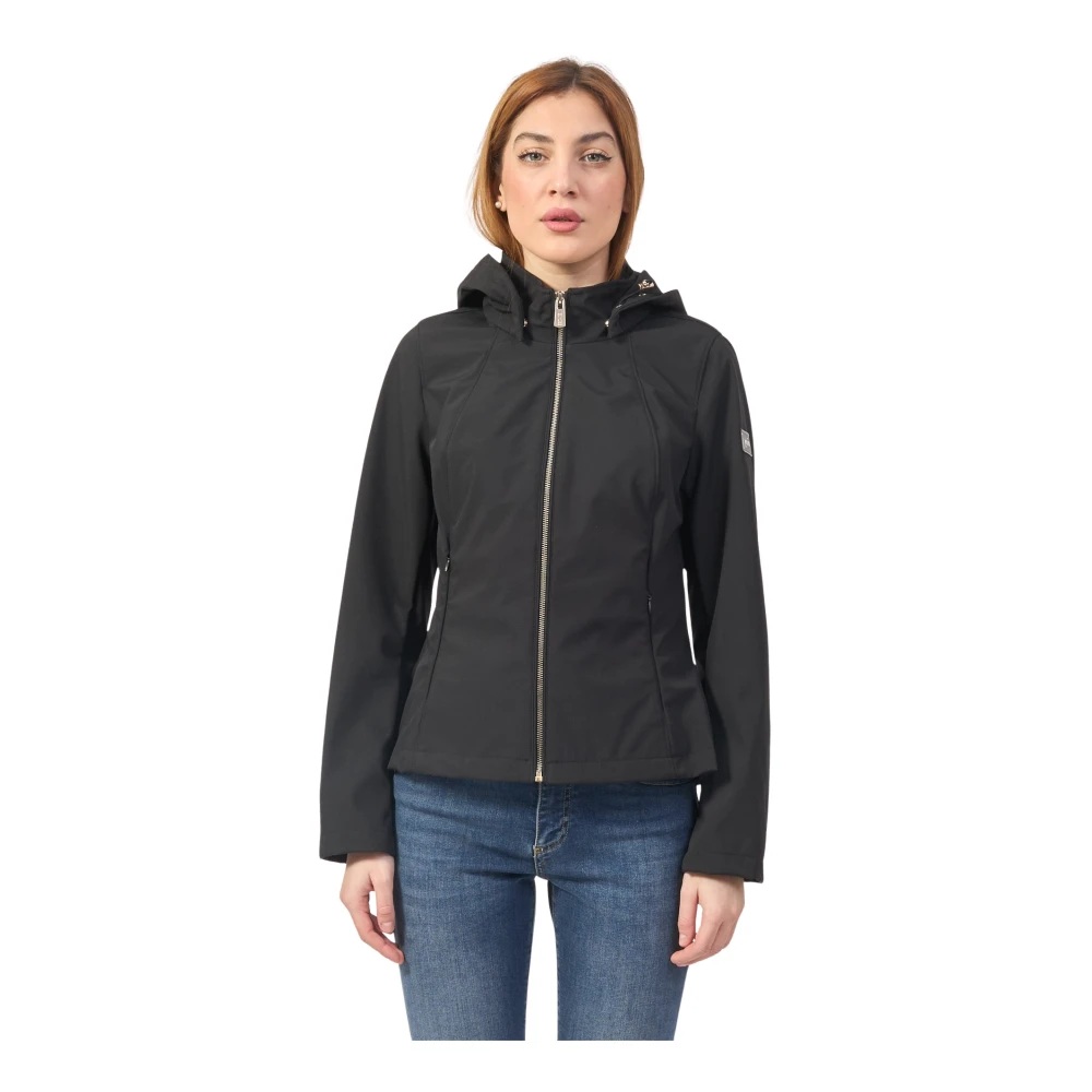 YES ZEE Zwarte gevoerde softshell jas Black Dames