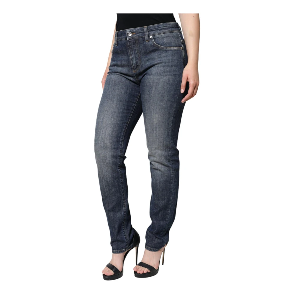 Dolce & Gabbana Donkerblauwe Skinny Denim Jeans Blue Dames