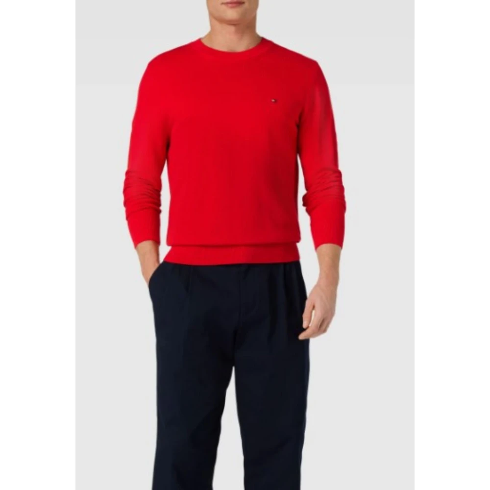 Tommy Hilfiger Heren Chain Ridge C-Hals Trui Red Heren