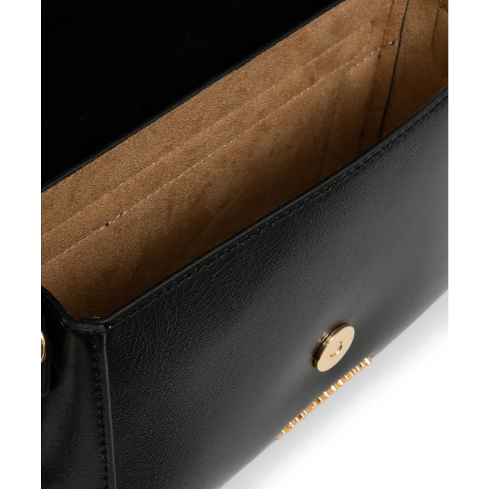 Love Moschino Schoudertas met strikdetail en magneetsluiting Black Dames