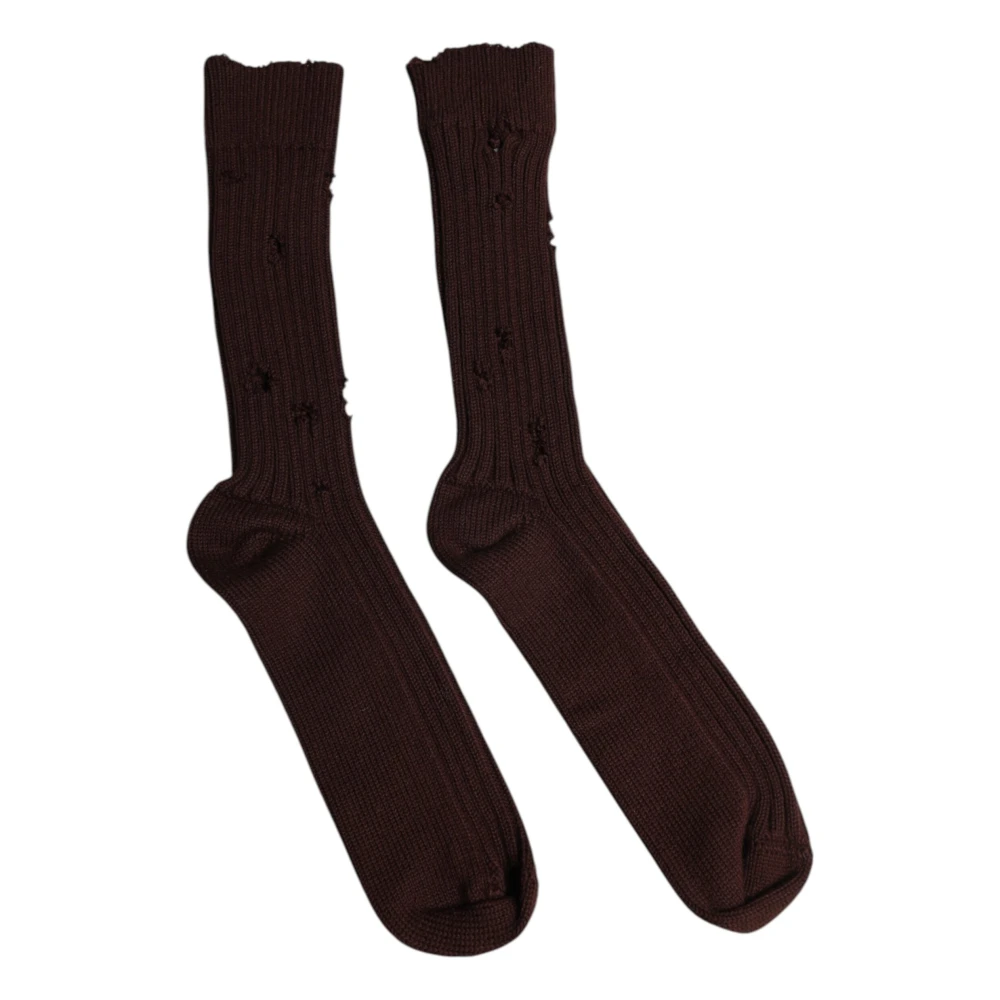 Dolce & Gabbana Unisex Marrón - Calcetines Hasta La Pantorrilla - Underwear - L - Calcetines Hasta La Pantorrilla
