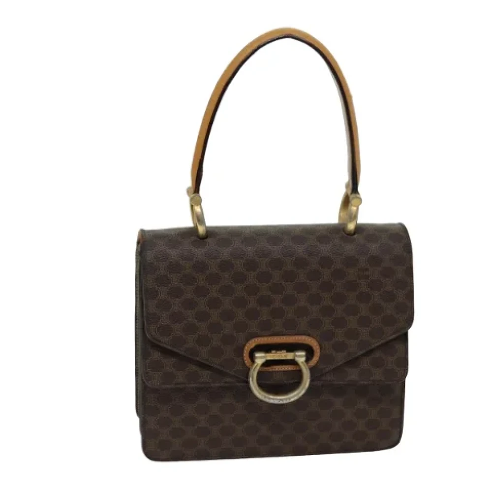 Celine Vintage Pre-owned Leather handbags Brown Dames