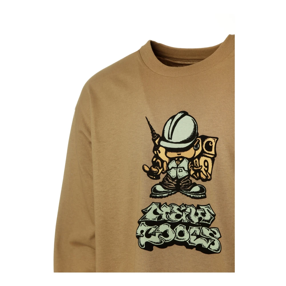 Carhartt WIP Drill Boy Langarm Grafisch T-shirt Brown Heren