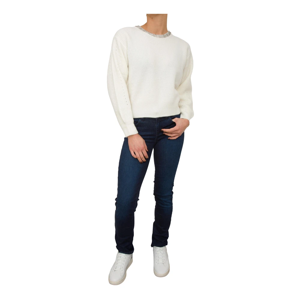 Liu Jo Witte Trui met Moderne Stijl White Dames