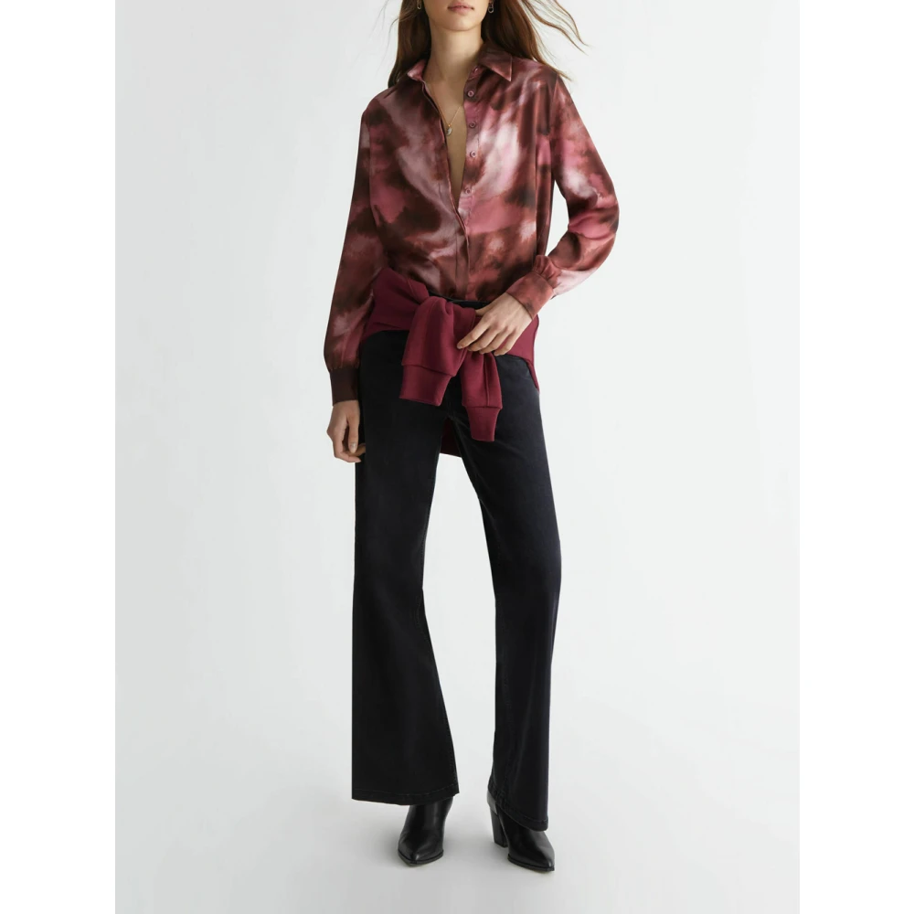 Liu Jo Roze Bedrukte Overhemd Multicolor Dames