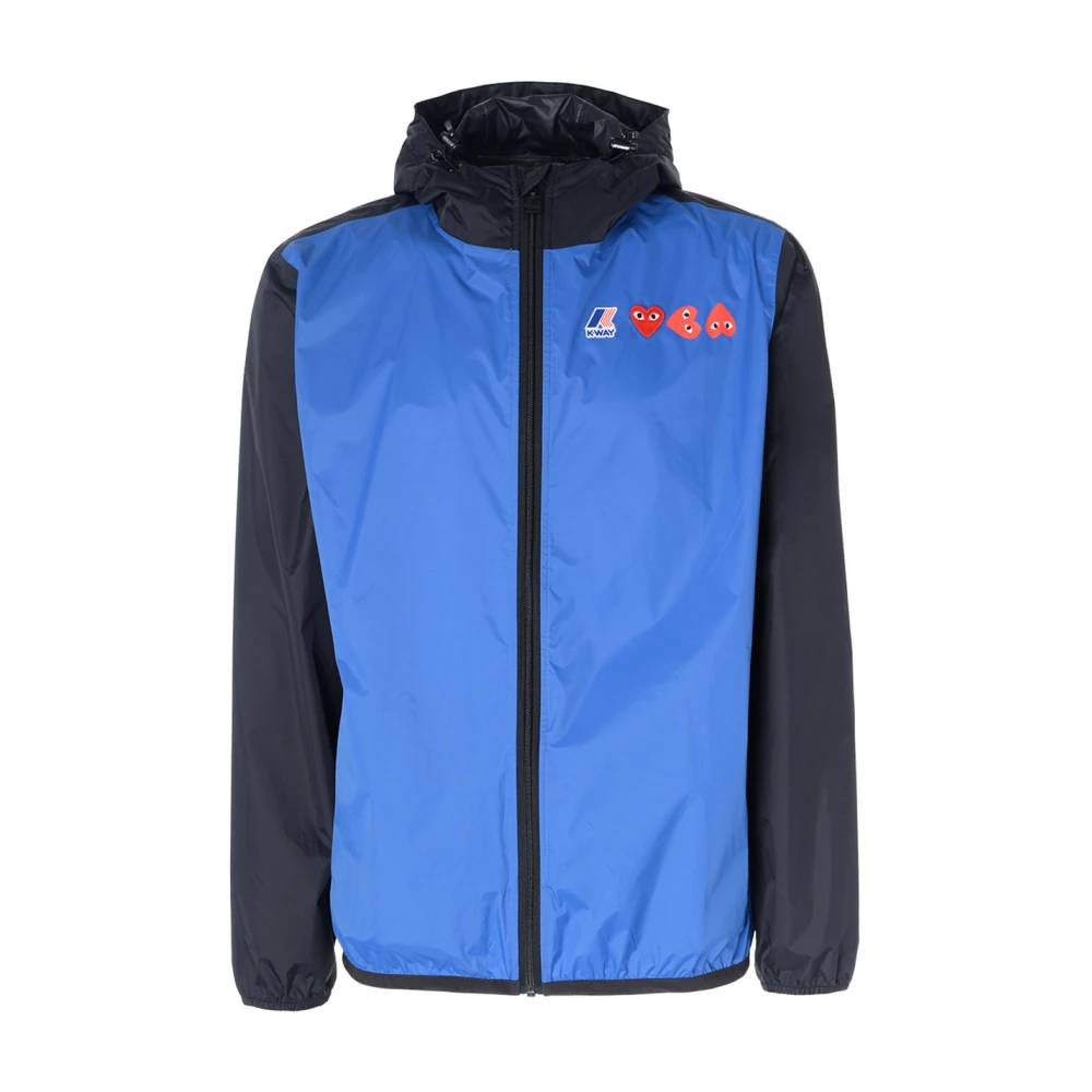 Comme des Garçons Play Blauw en zwart windjack Blue Heren
