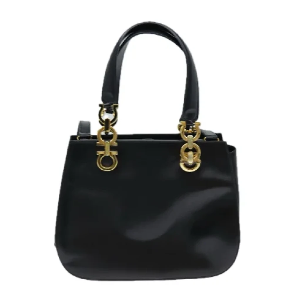 Salvatore Ferragamo Pre-owned Leather handbags Black Dames