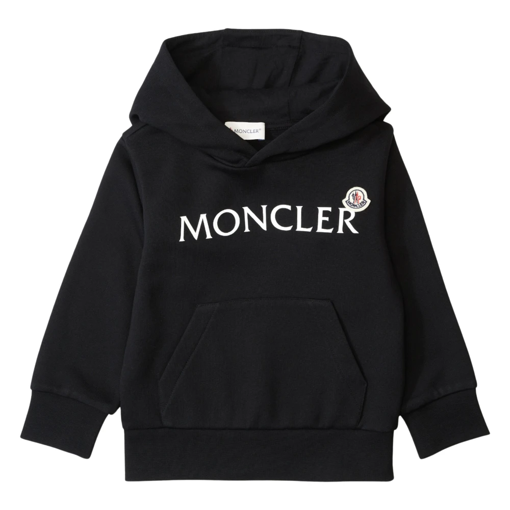 Moncler Unisex Kids Black Kids Sweatshirts, 6 Y, Kids Logo Hoodie In