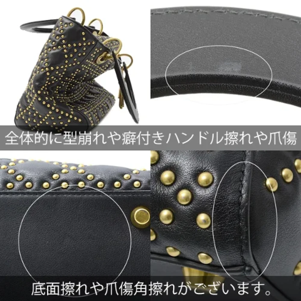 Dior Vintage Pre-owned Leather handbags Black Dames