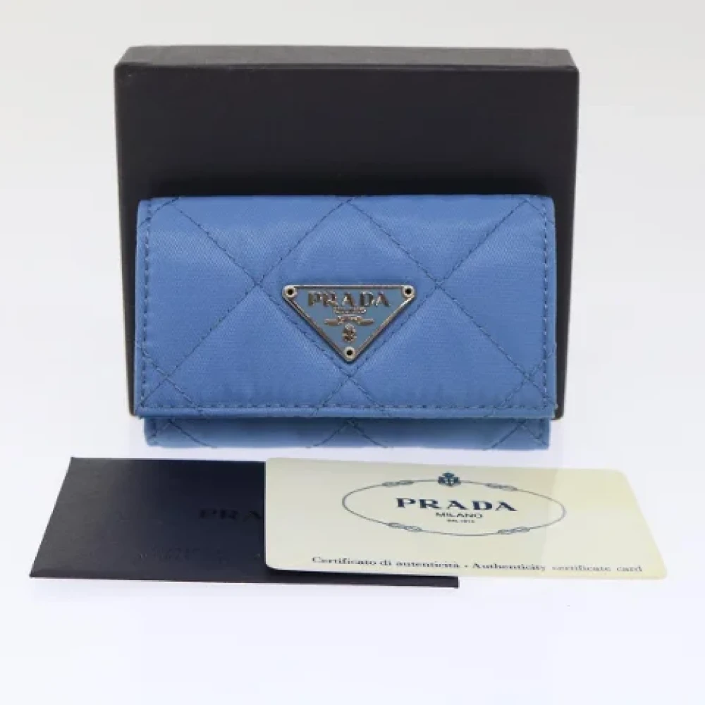 Prada Vintage Pre-owned Canvas wallets Blue Dames