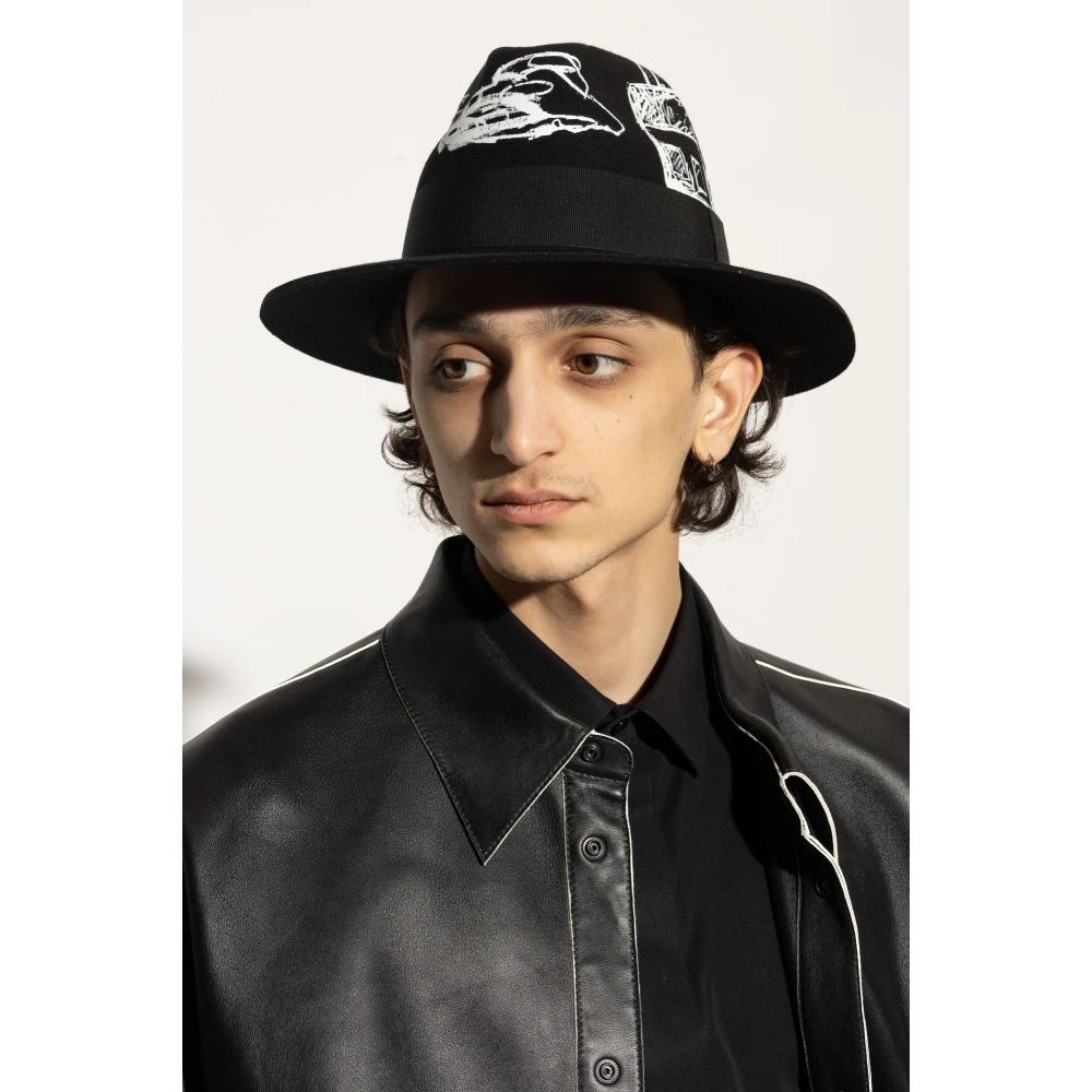 Moschino Hoed met print Black Heren
