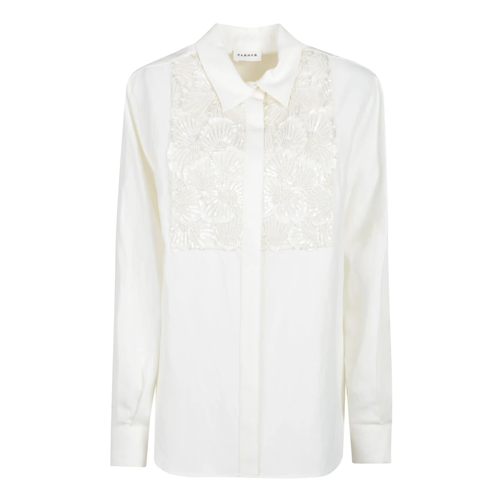 P.a.r.o.s.h. Lange mouwen shirt voor vrouwen White Dames