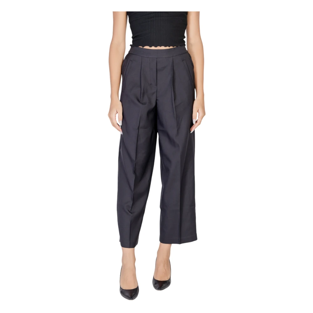 Ichi Zwarte Broek met Ritssluiting Black Dames