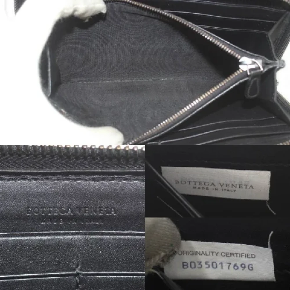 Bottega Veneta Vintage Pre-owned Fabric wallets Black Dames