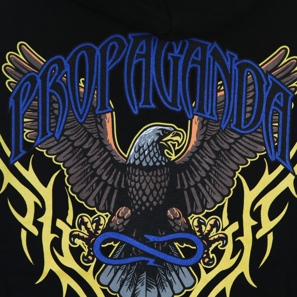 Propaganda Adelaar Lichtgewicht Hoodie Zwart Black Heren
