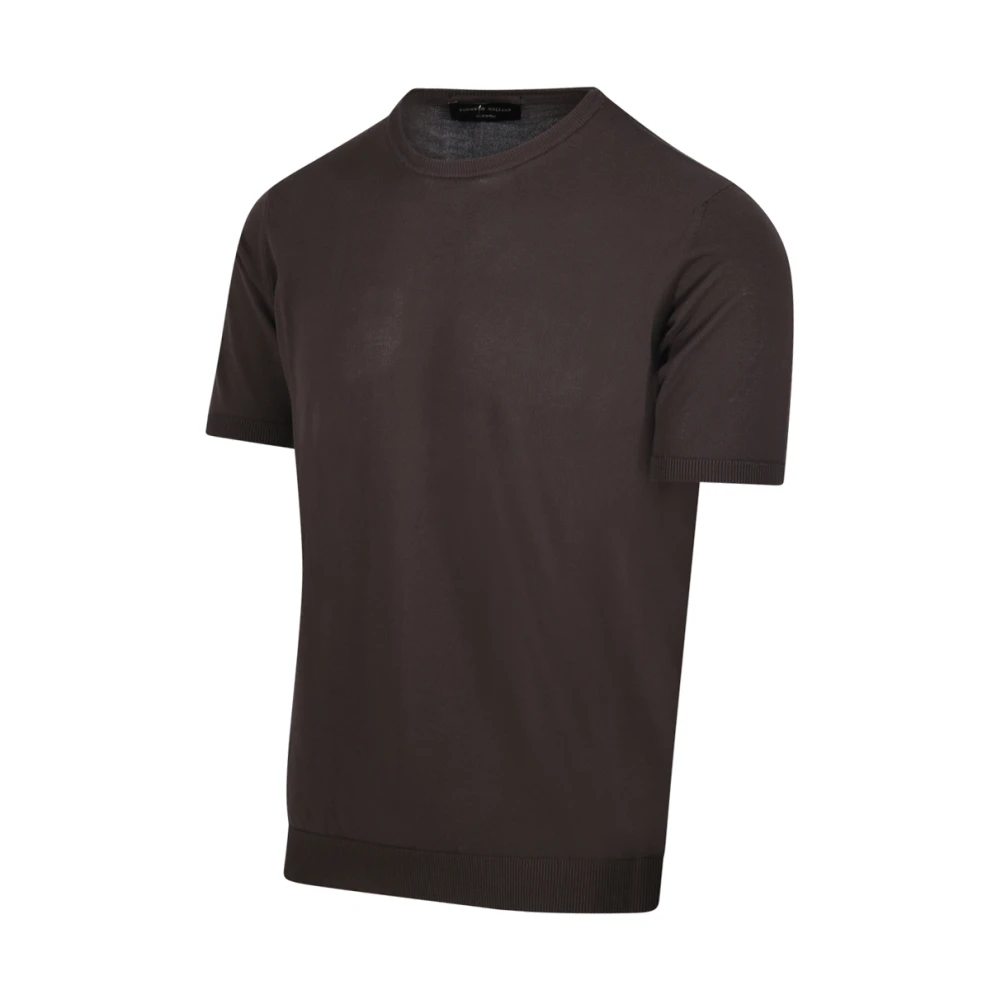 Roberto Collina Moro Ronde Hals Sweater Brown Heren