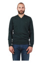 pull-en-laine-merinos-col-en-v-vert