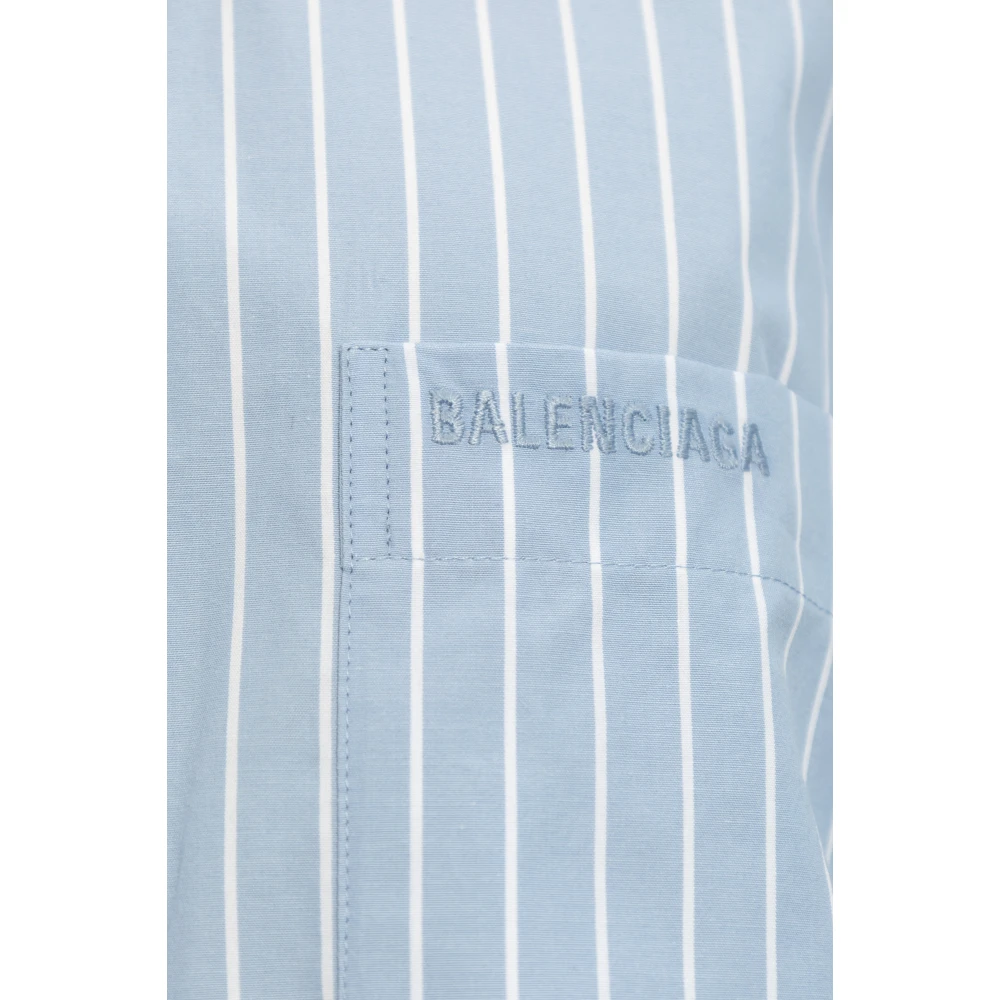 Balenciaga Gestreept patroon overhemd Blue Dames