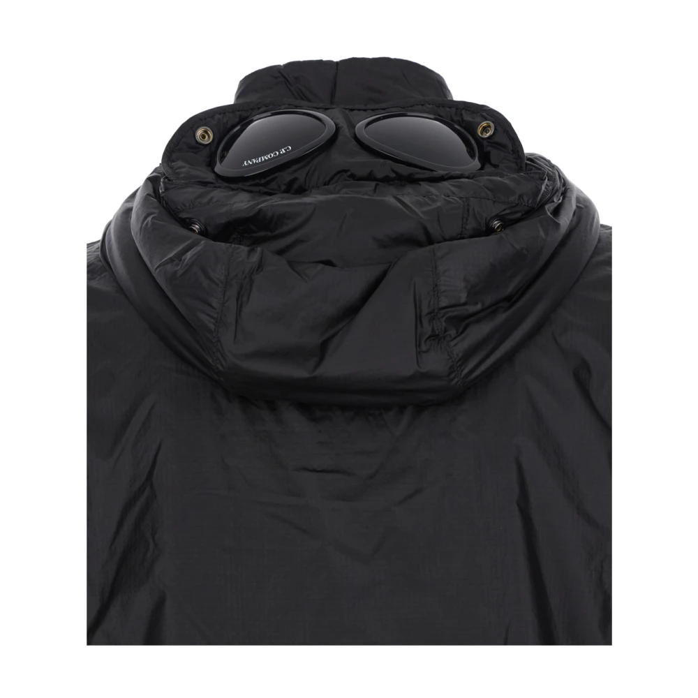 C.P. Company Zwarte mouwloze jas met brildetail Black Heren