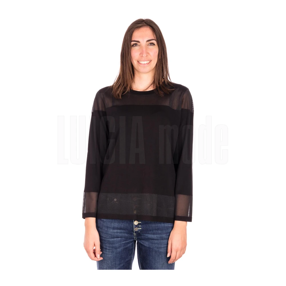Marina Rinaldi Stijlvolle Gebreide Top Black Dames
