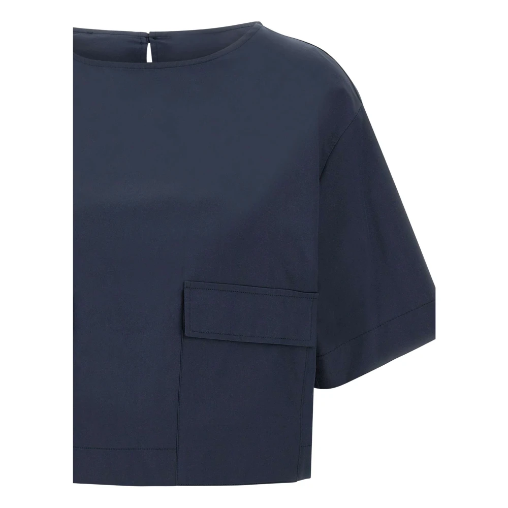 Kaos Midnight Blue Poplin Blouse Blue Dames