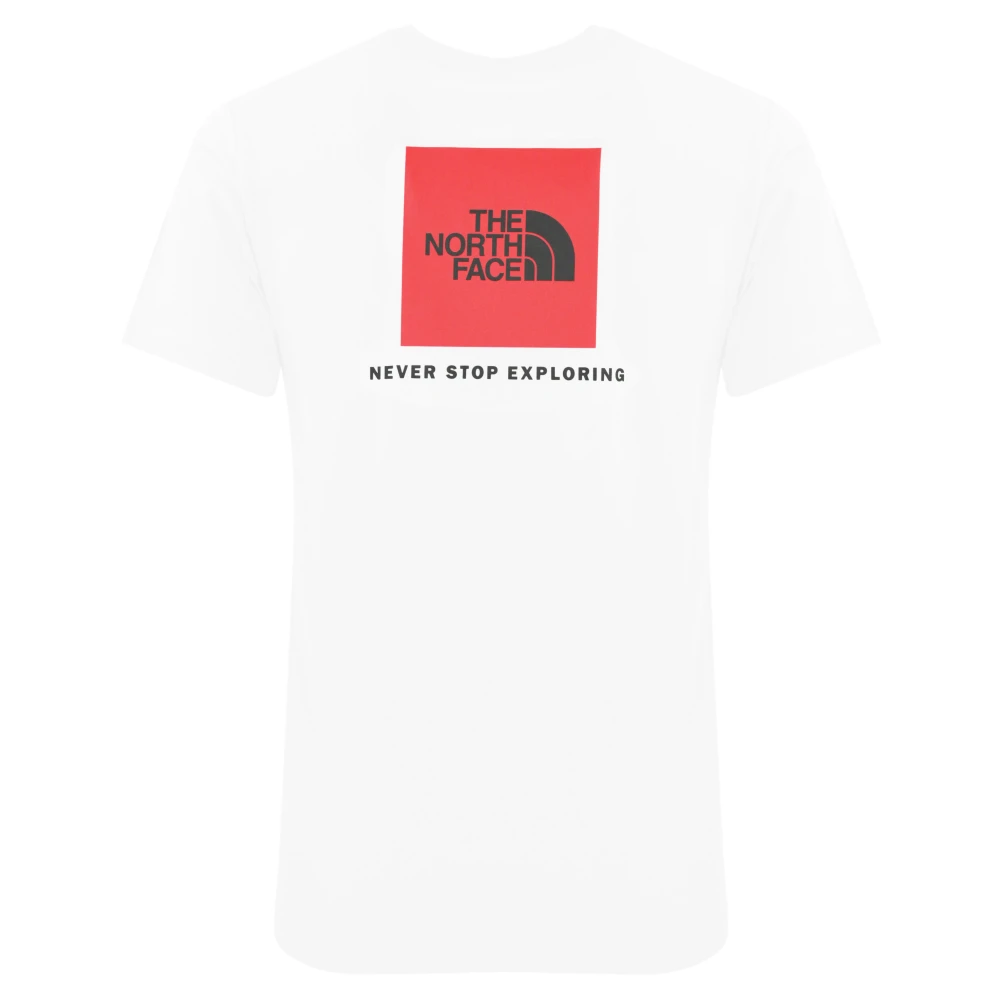 The North Face Witte T-shirt met Hart Logo Print White Heren