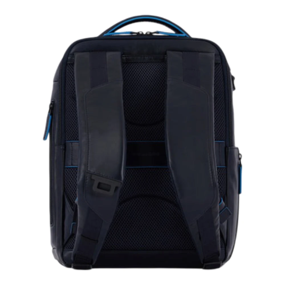 Piquadro Blauwe Leren Rugzak Blue Unisex