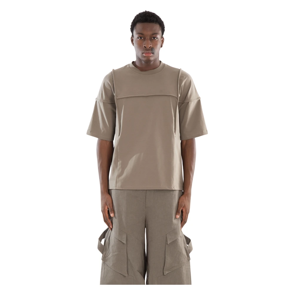 Heliot Emil Stoffige Groene H-Binding Tee Beige Heren
