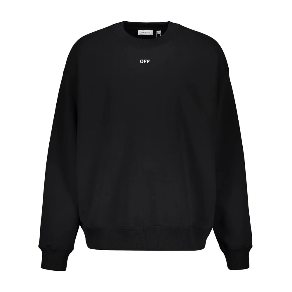 Off White Men's Black Hooded Logo Sweatshirt - Sweatshirts - M - Sweatshirts & Hoodies