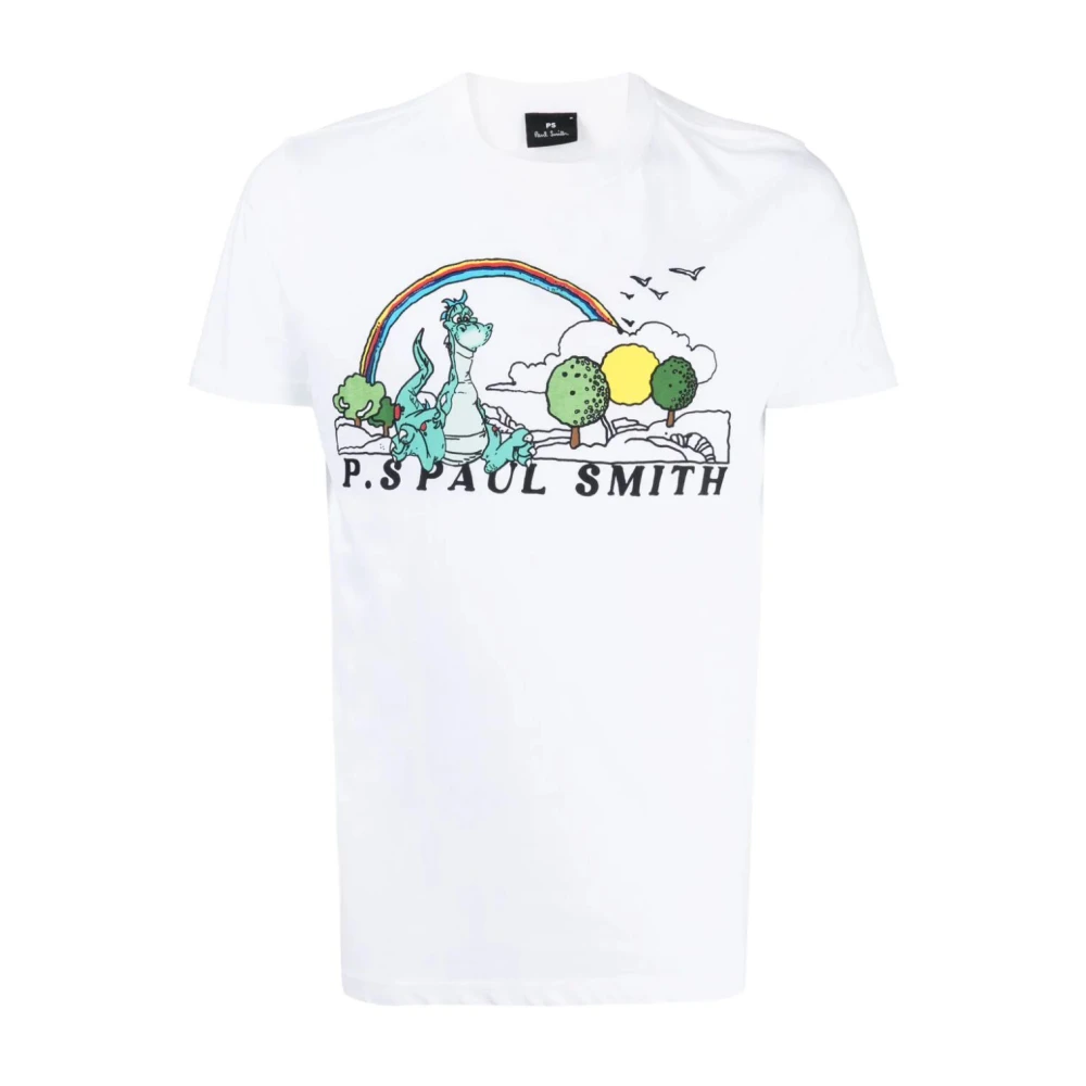 PS By Paul Smith Witte Tee Klassieke Stijl White Heren