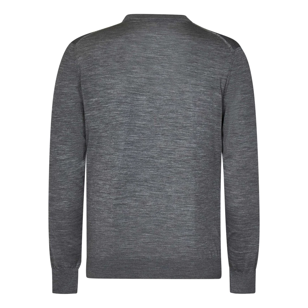 Kiton Grijze Crewneck Wollen Trui Gray Heren