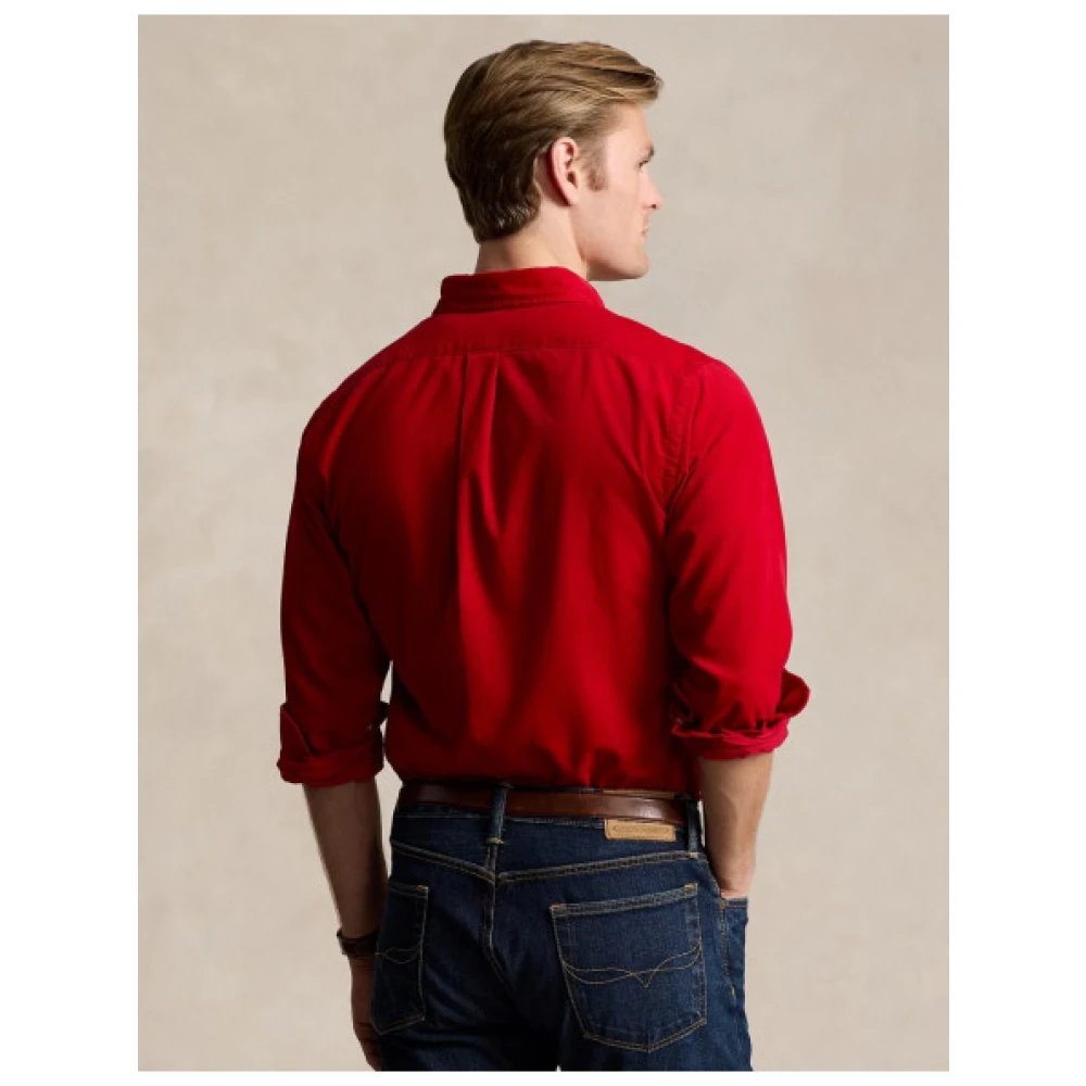 Polo Ralph Lauren Slim Fit Fluwelen Overhemd Red Heren