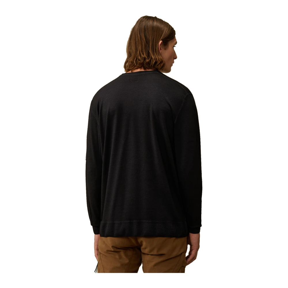 C.P. Company Merino wol ronde hals trui Blue Heren