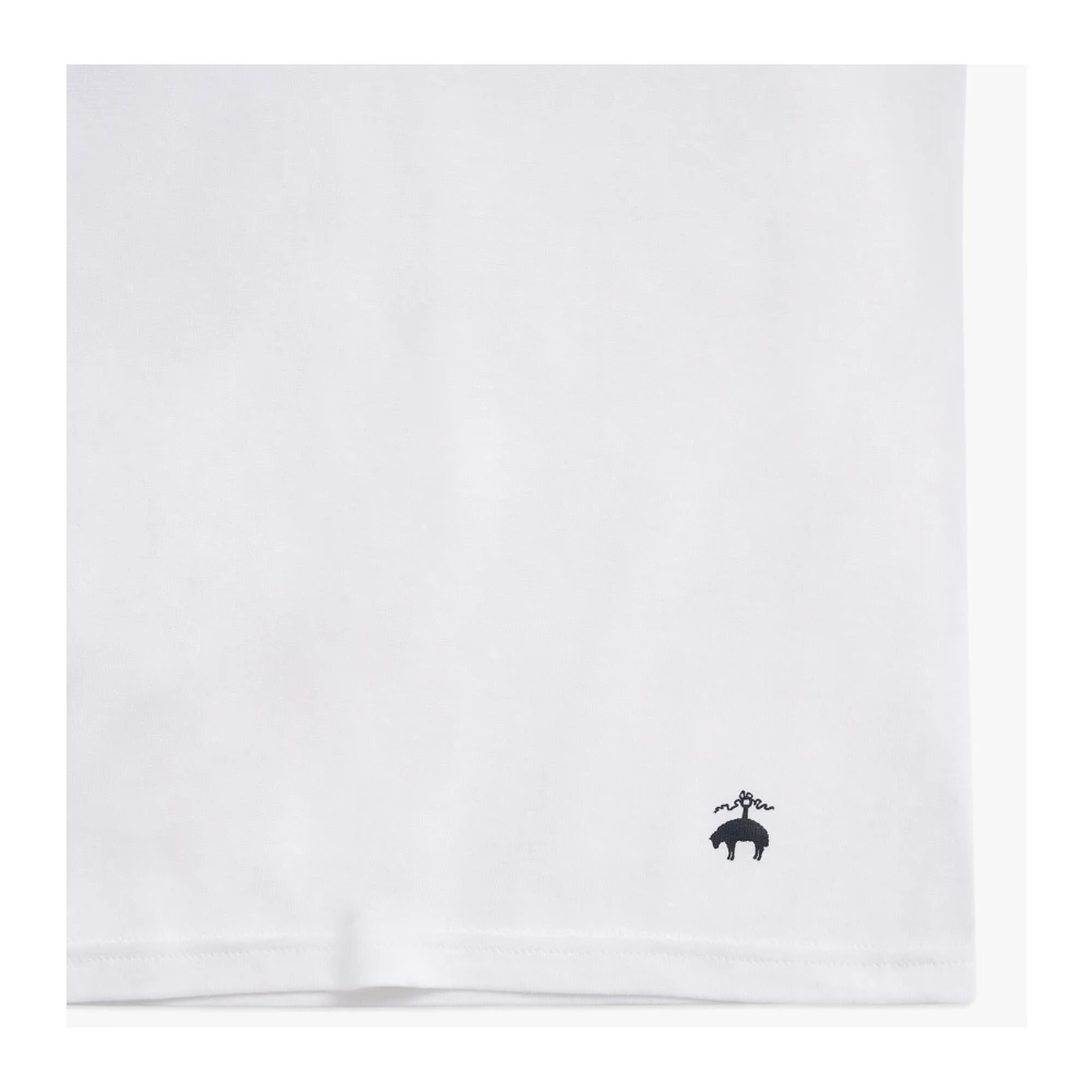 Brooks Brothers Witte Supima katoenen crewneck T-shirts (3-pack) White Heren