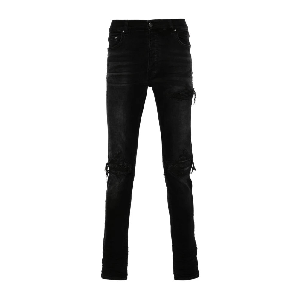 Amiri Zwarte Bandana Jacquard Skinny Jeans Black Heren