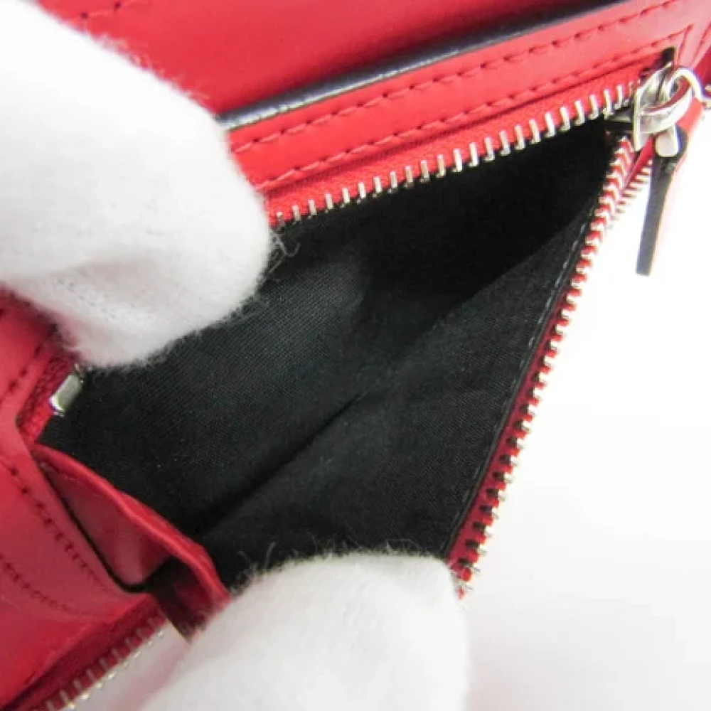 Valentino Vintage Pre-owned Leather wallets Red Dames