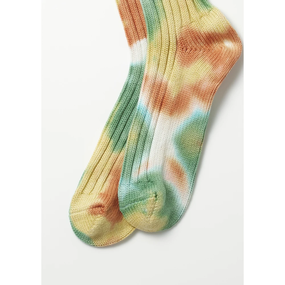 RoToTo Geribbelde Tie Dye Crew Sokken Multicolor Heren