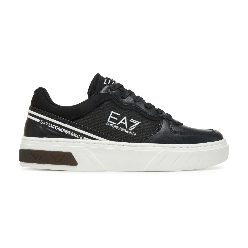 Emporio Armani EA7 Court Premium Sneakers Heren Schoenen Zwart