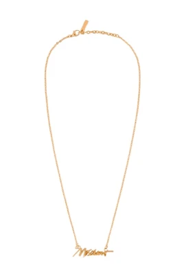Signature Logo Metal Pendant Necklace