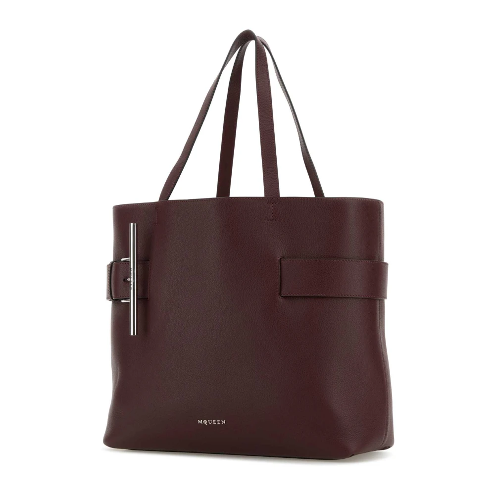 alexander mcqueen Paarse Leren T-Bar Winkelmand Purple Dames