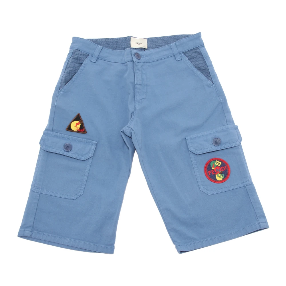 Fendi Boys Blue Bermuda Maschio Armaturato - Shorts - 10 Y - Kids