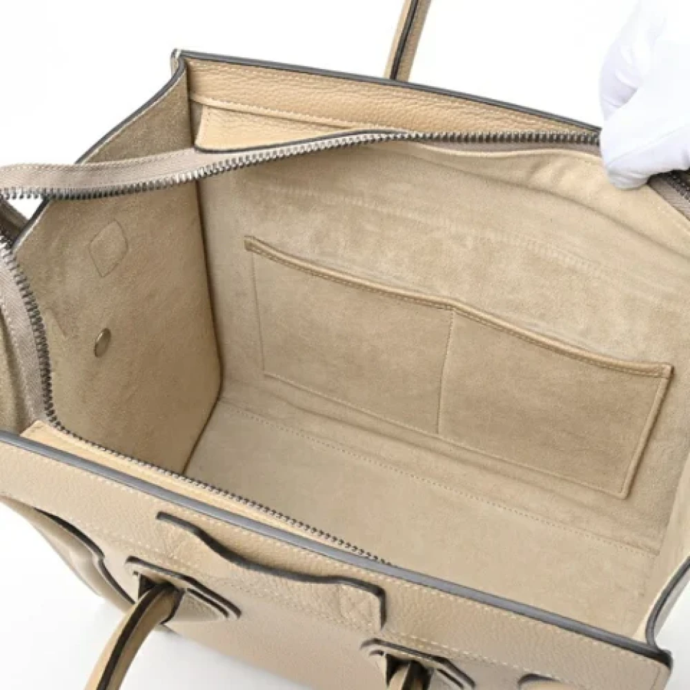 Celine Vintage Pre-owned Fabric celine-bags Beige Dames